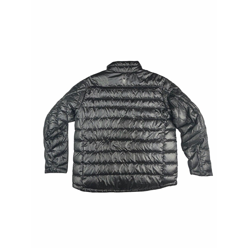 Spyder Jacket Mens XL Black Puffer Full Zip Lightweight Insulated Down Outdoor - Picture 4 of 11